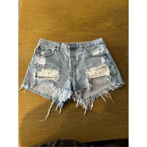 Levi’s 501 Distressed Denim Shorts 29